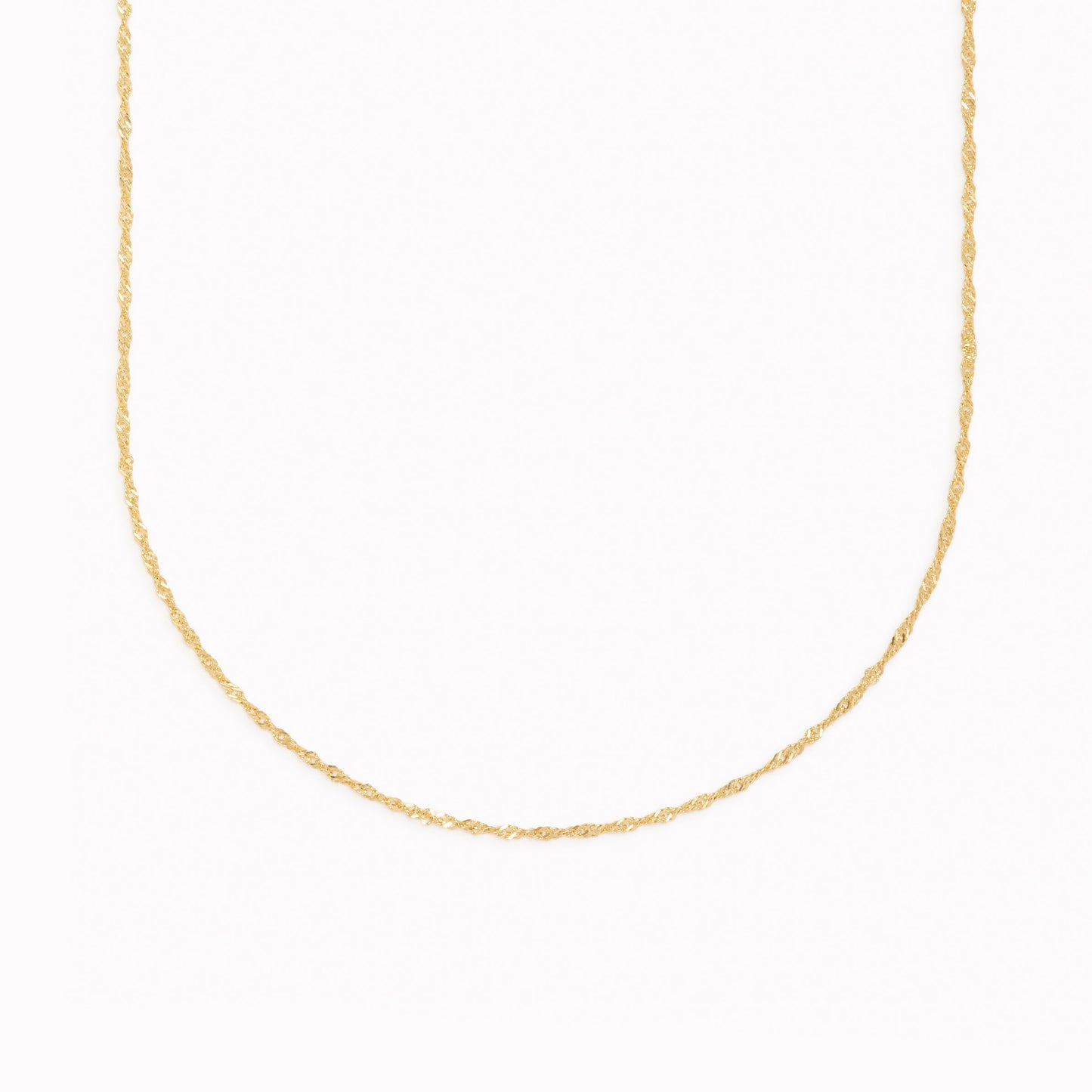 14k Gold Singapore Chain Necklace - Saskia