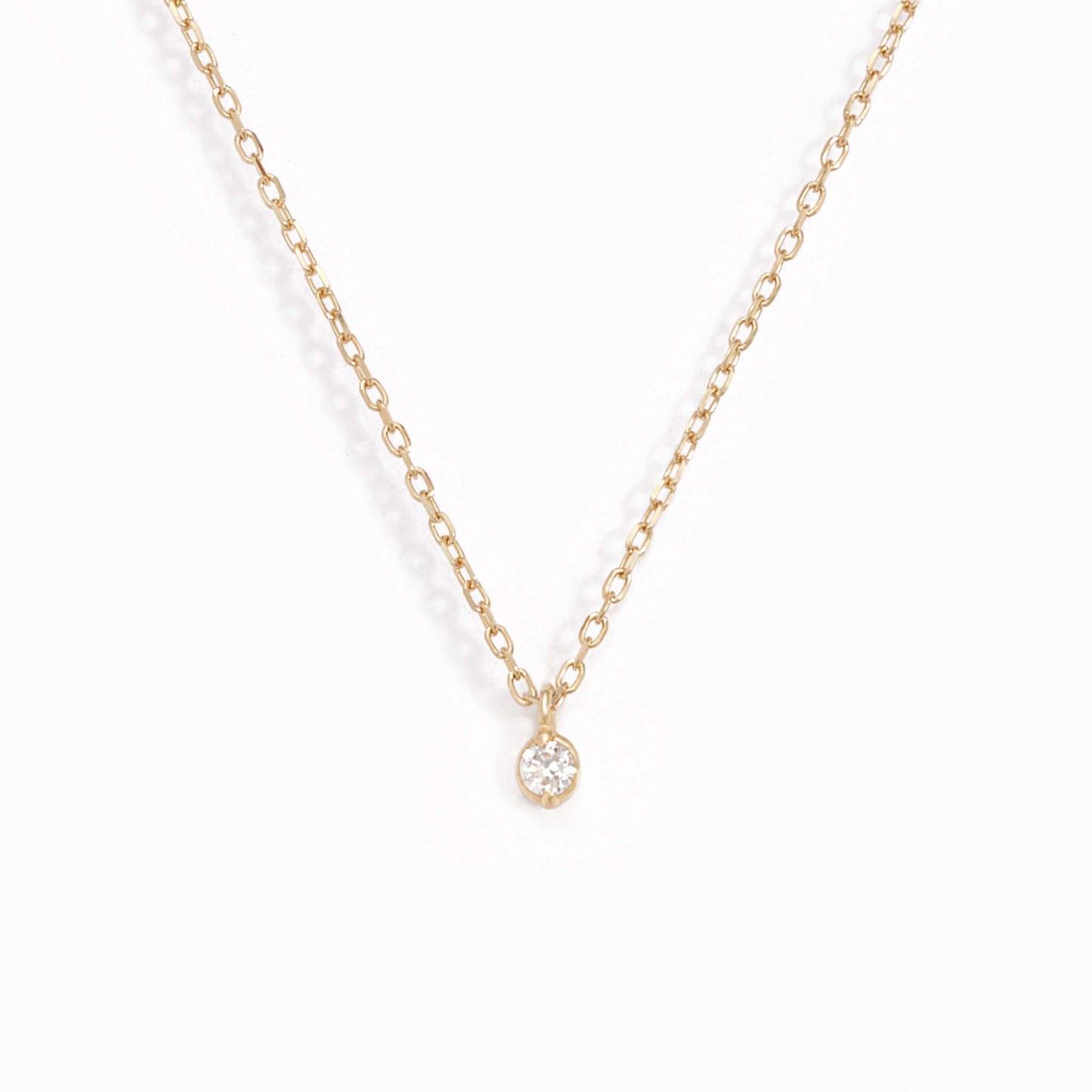 Diamond Pendant Necklace 14k Gold - Athena