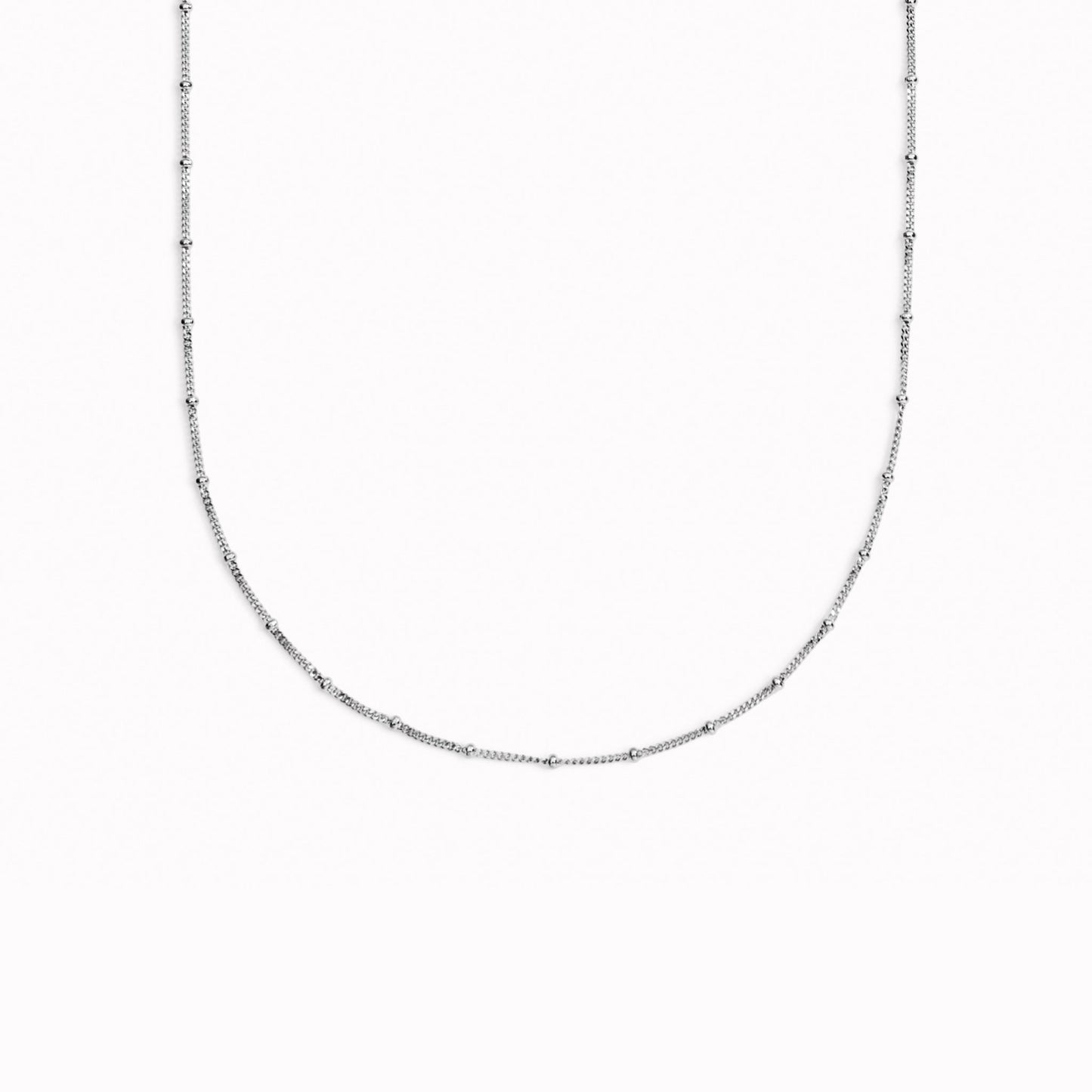 Diamond Cut Silver Beaded Chain - Arendal