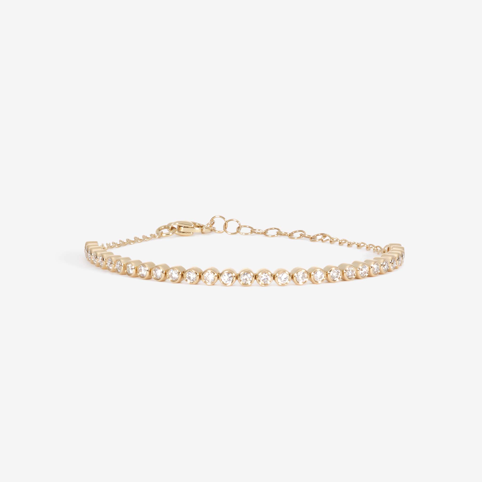 Half Diamond Tennis Bracelet 14k Yellow Gold (1.02 ct tw)