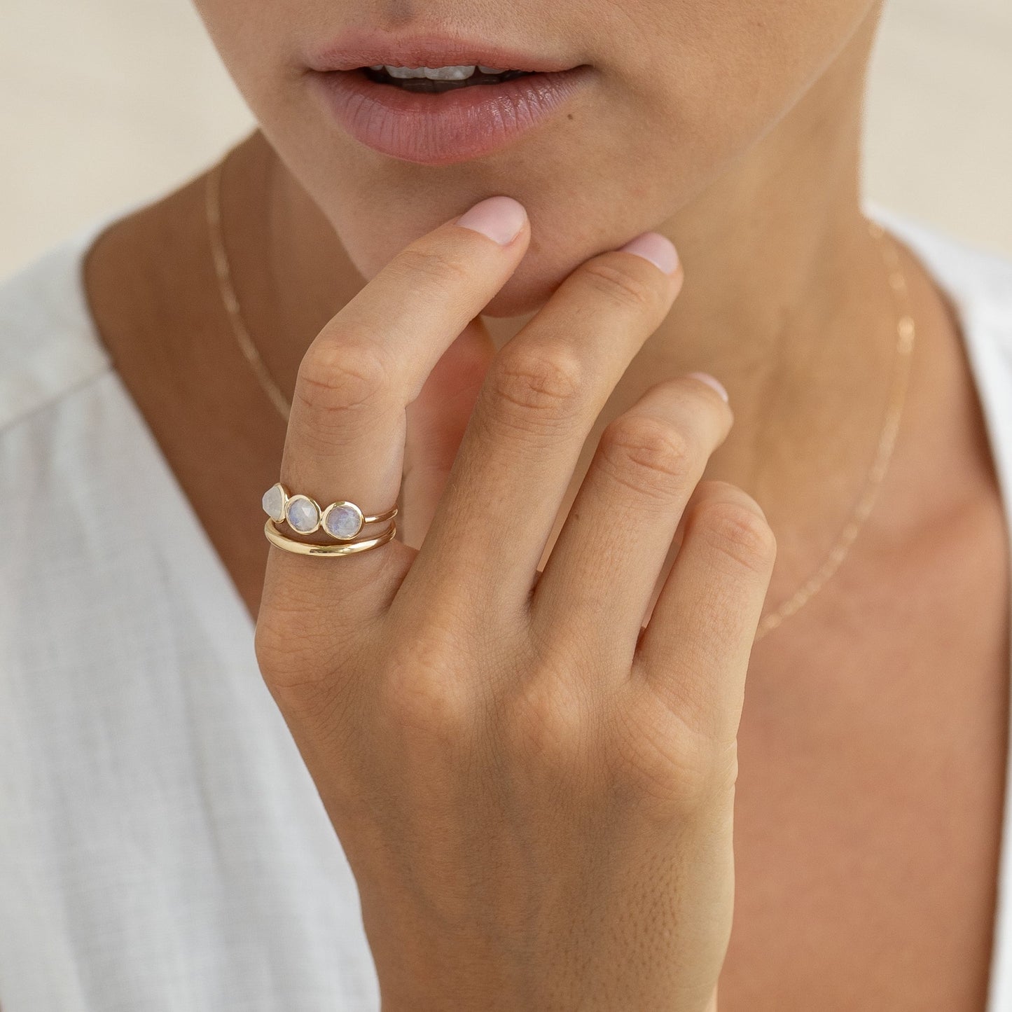 Thin Dome Ring 14k Gold - Mia