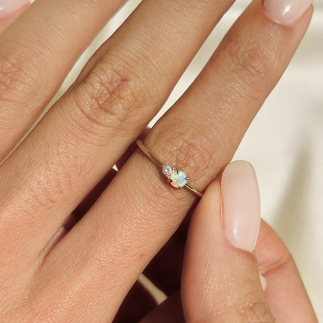 Opal and Diamond Ring - Arete