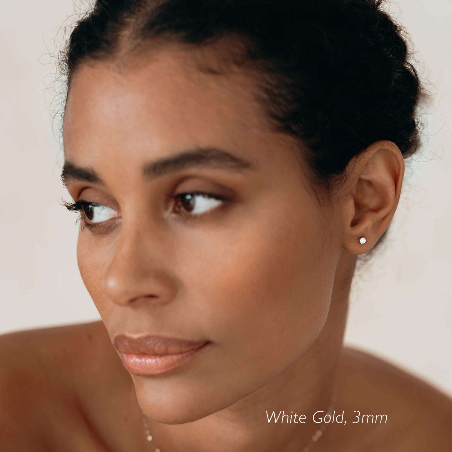 14k Yellow Gold Diamond Stud Earrings 3mm - Aria
