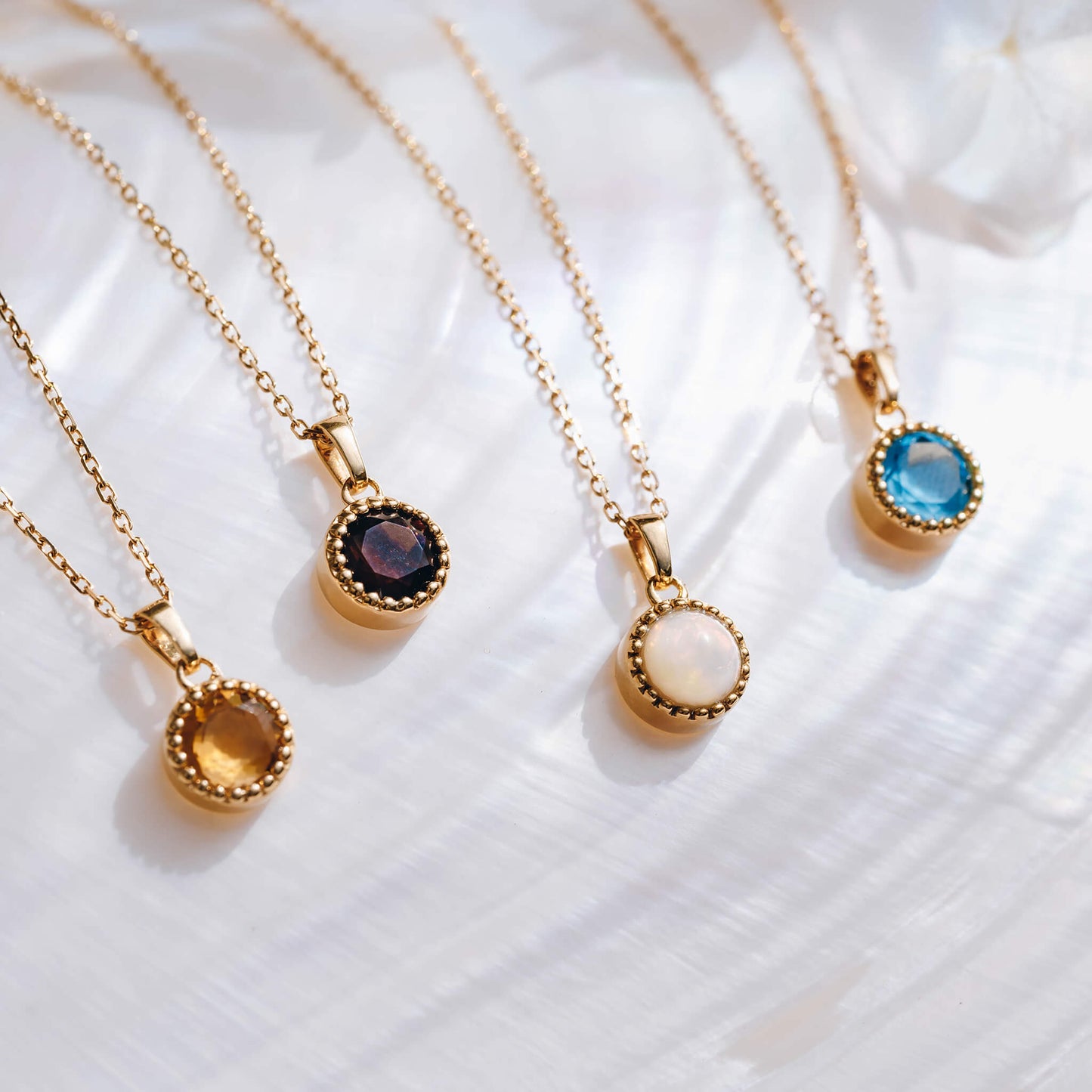 January Birthstone Necklace - Garnet