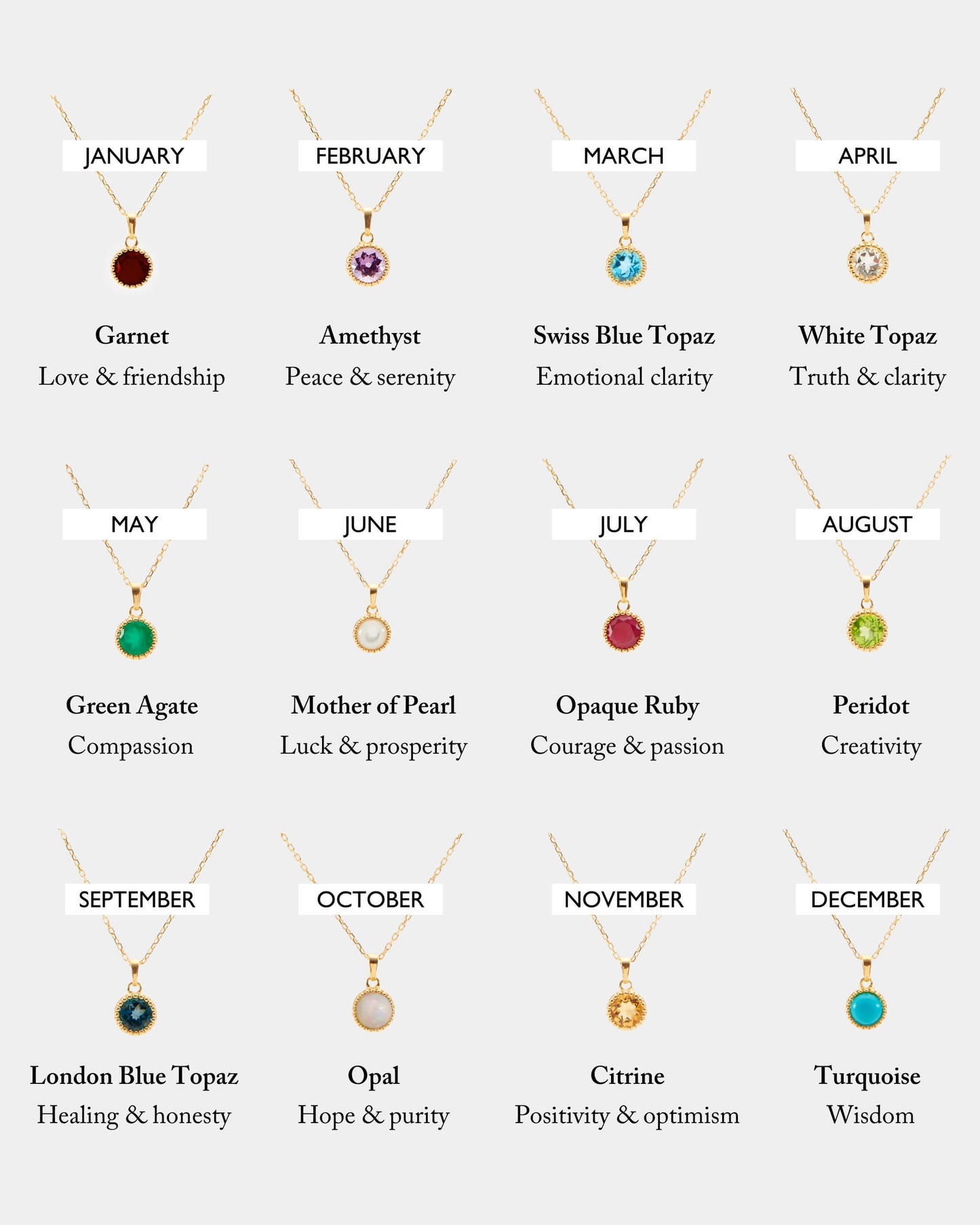June Birthstone Necklace - Mother of Pearl