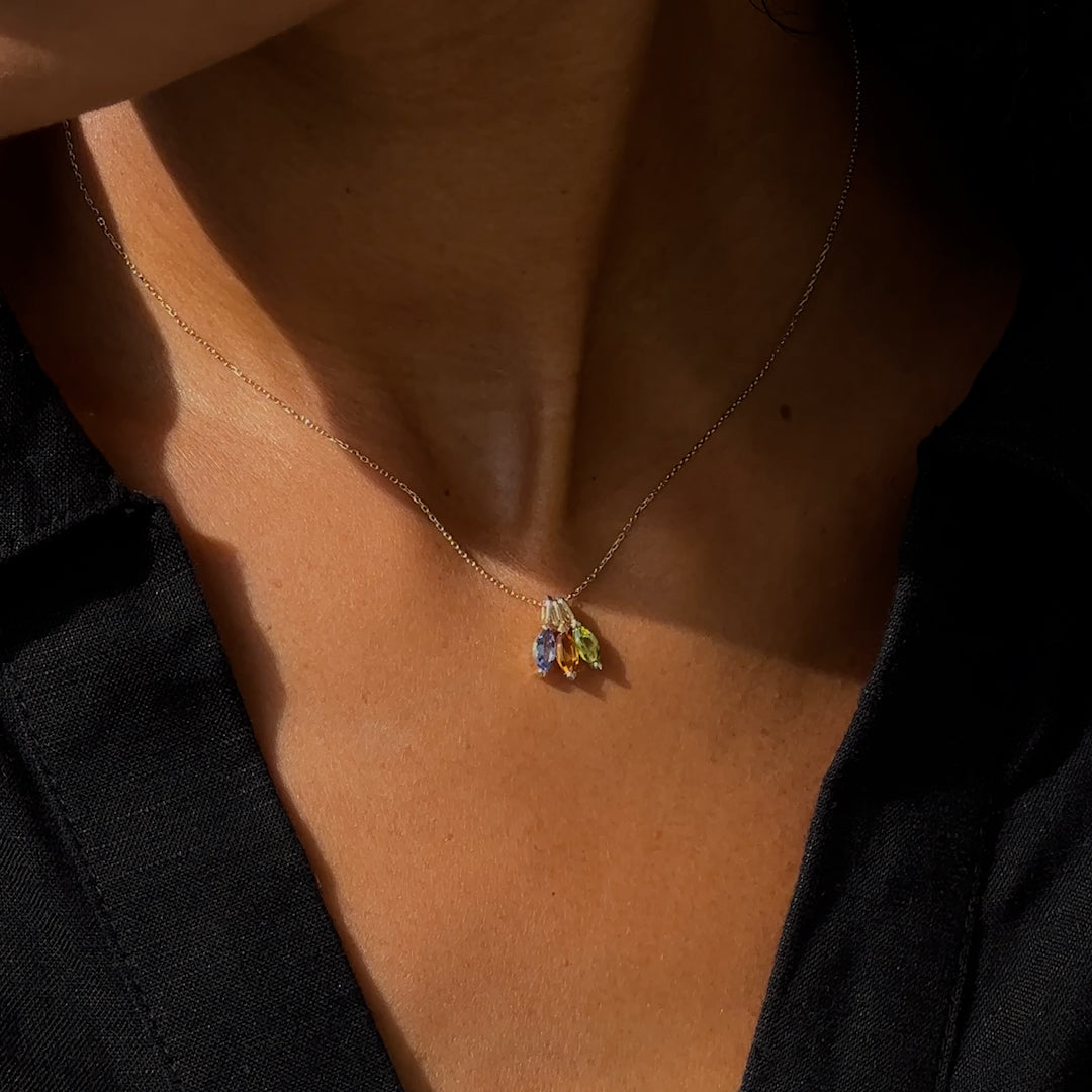 December Birthstone Pendant 14k Gold - Tanzanite