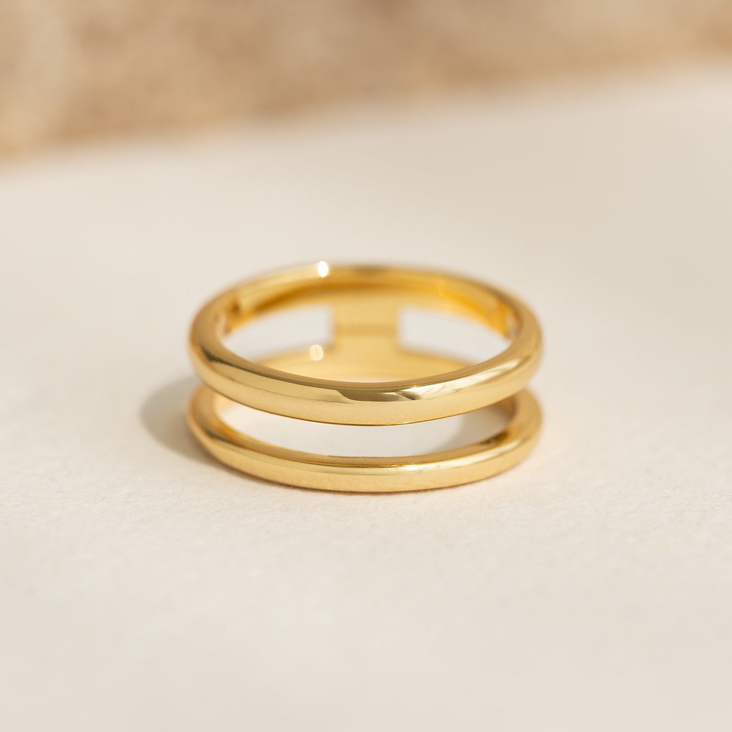 Gold Double Band Ring - Kaija