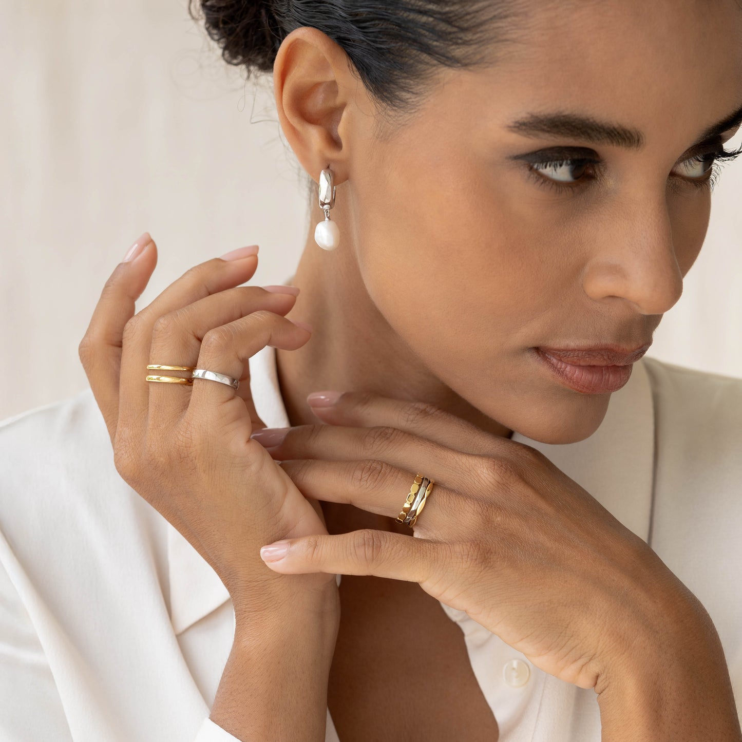 Gold Double Band Ring - Kaija