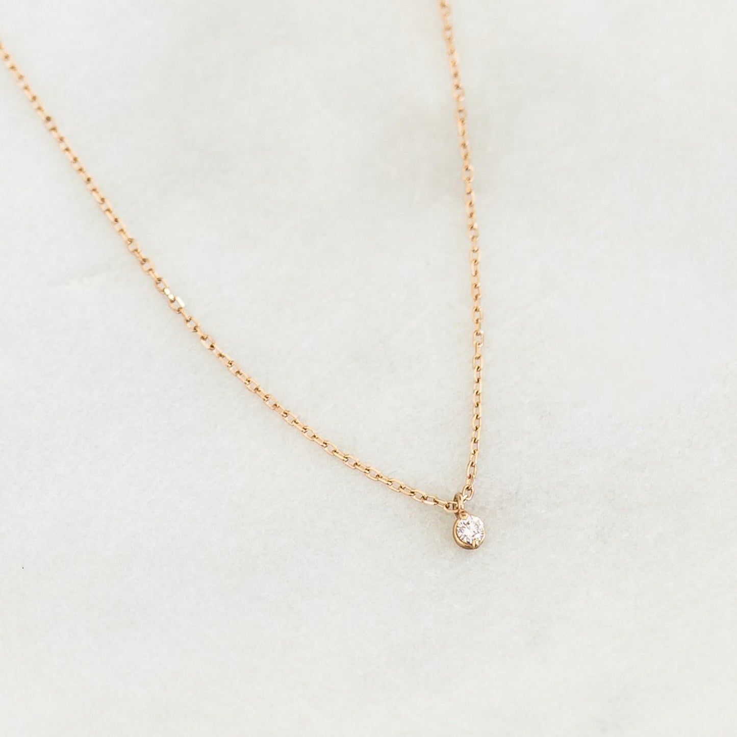 Diamond Pendant Necklace 14k Gold - Athena