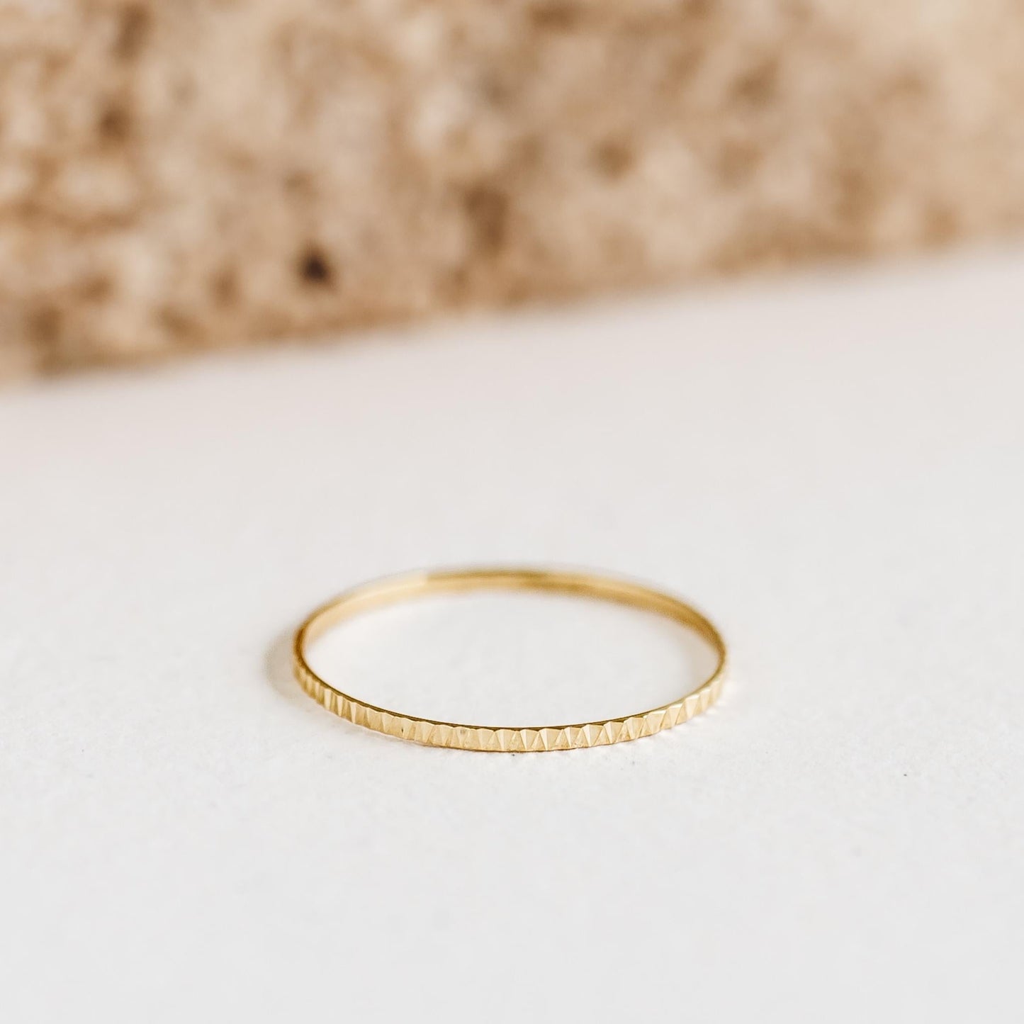14k Gold Textured Ring - Cora