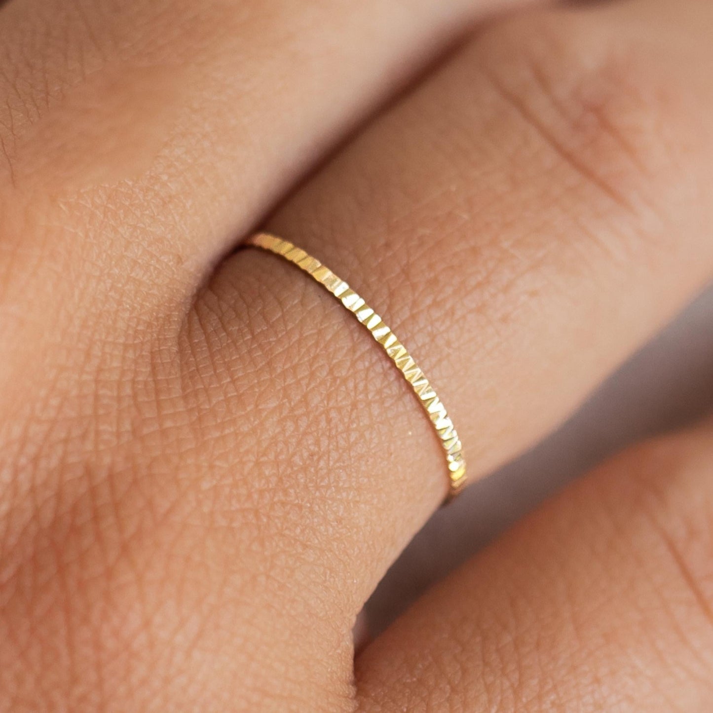 14k Gold Textured Ring - Cora