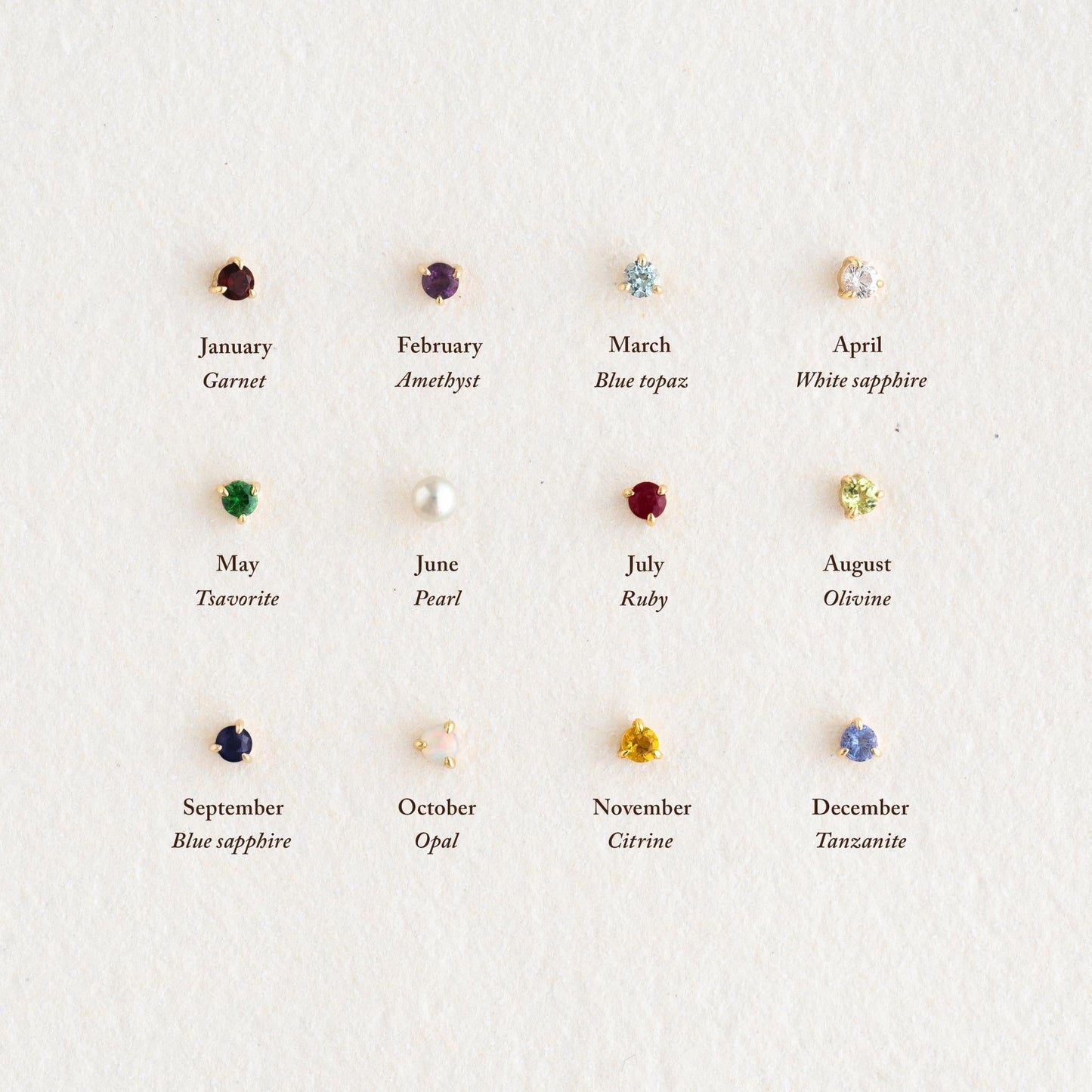 September Birthstone Stud Earrings 14k Gold - Blue Sapphire