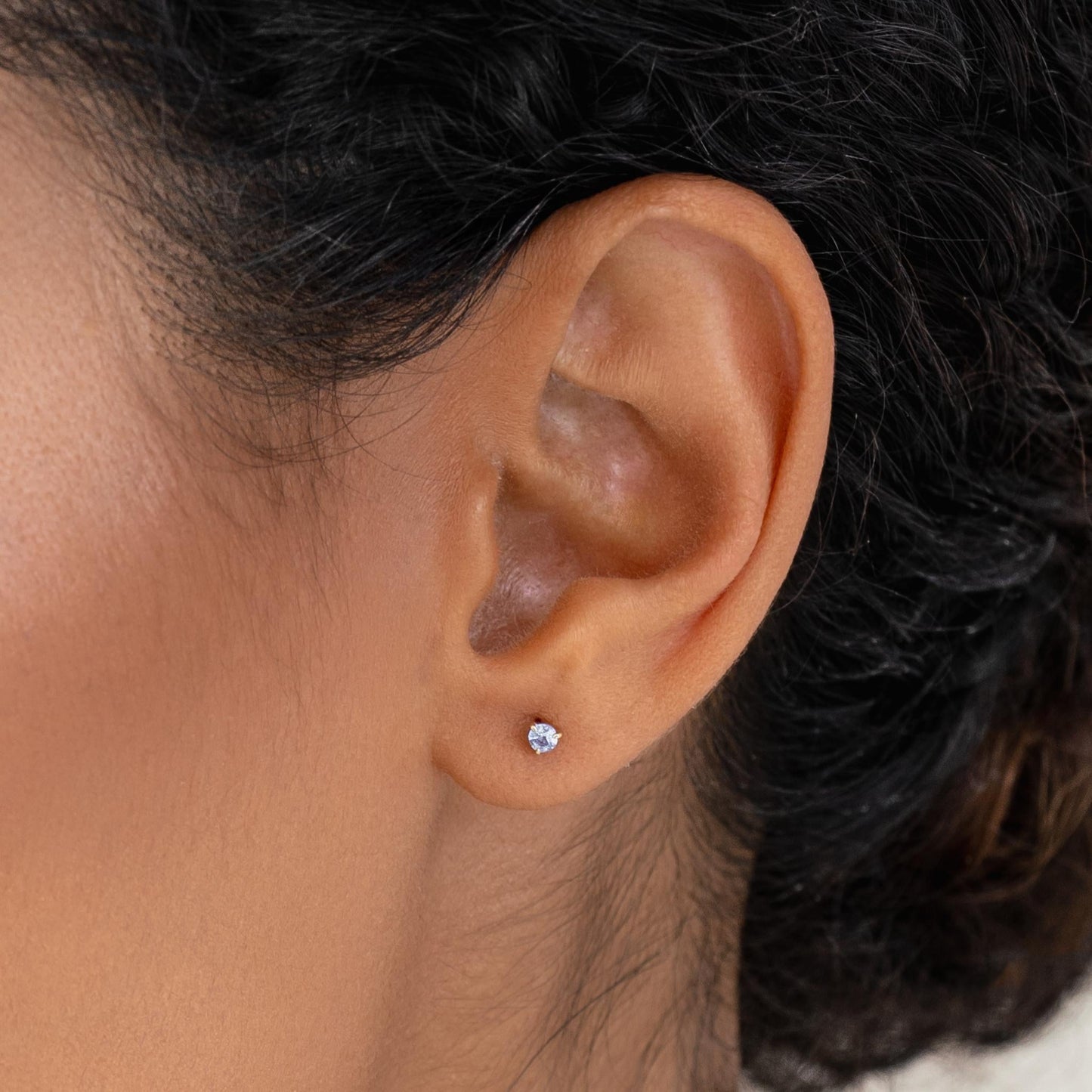 December Birthstone Stud Earrings 14k Gold - Tanzanite