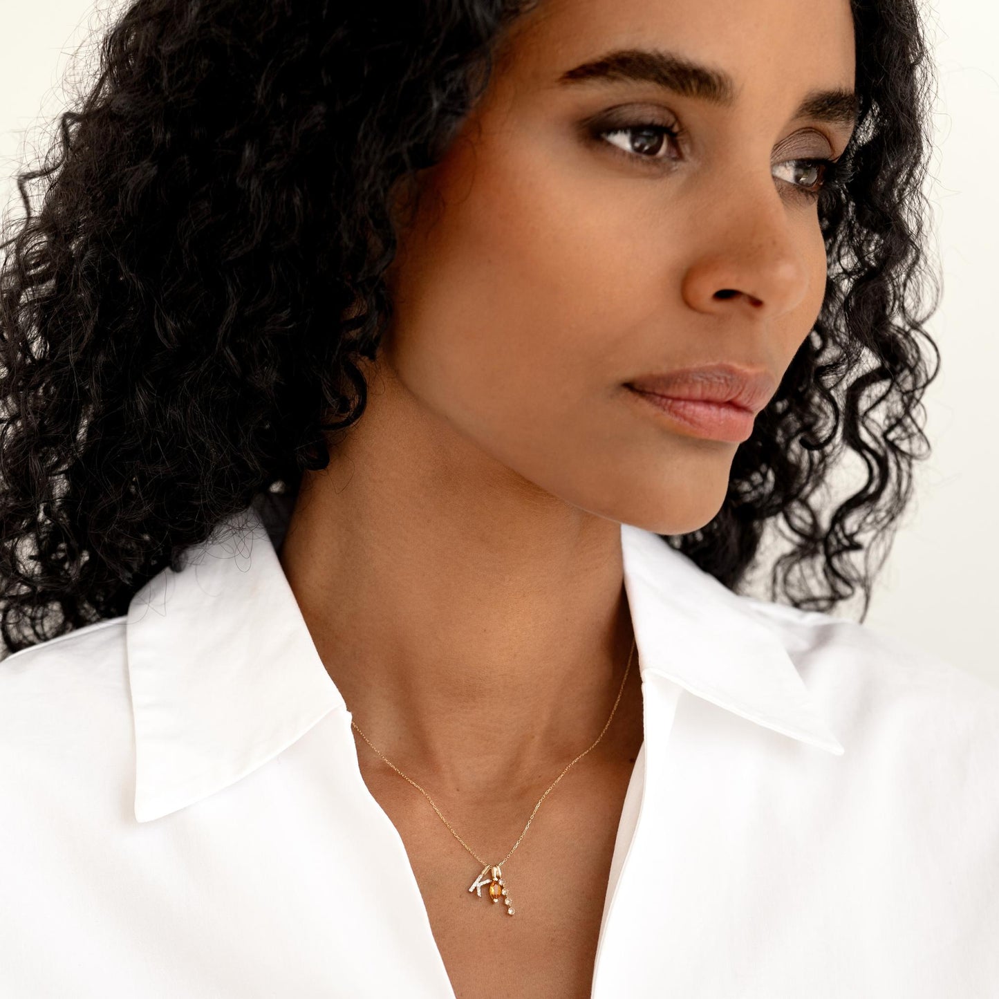 Diamond Drop Pendant 14k Gold