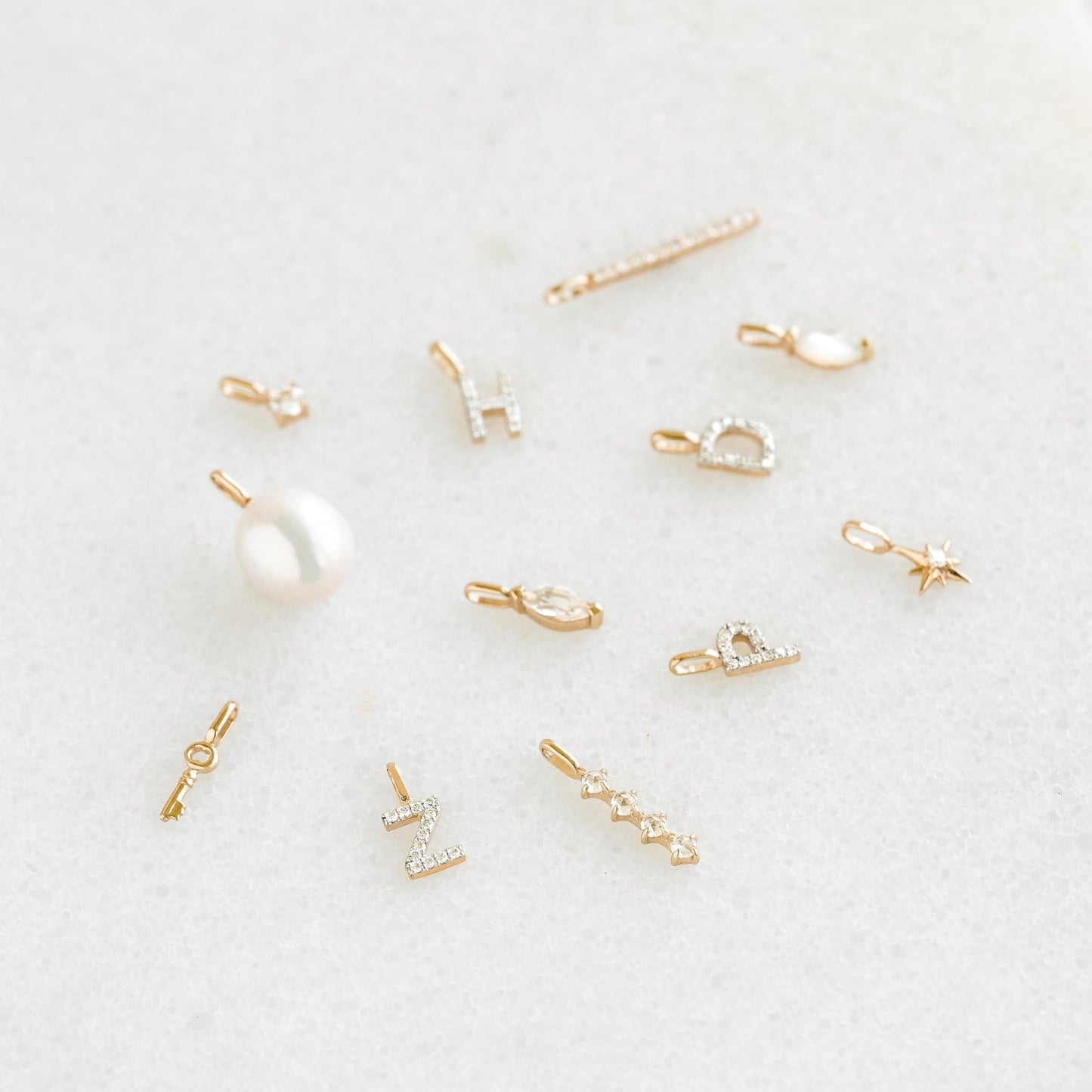 Diamond Drop Pendant 14k Gold