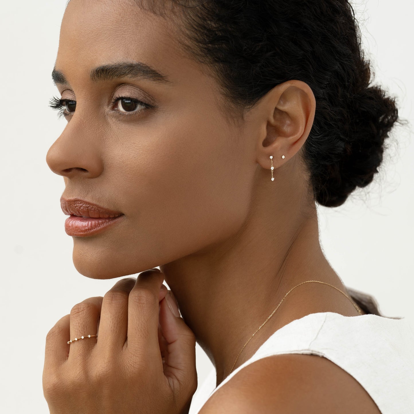 Diamond Stud Earrings 14k Gold - Eloise