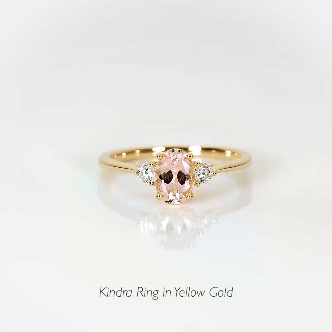 Morganite and Diamond Ring Rose Gold - Kindra