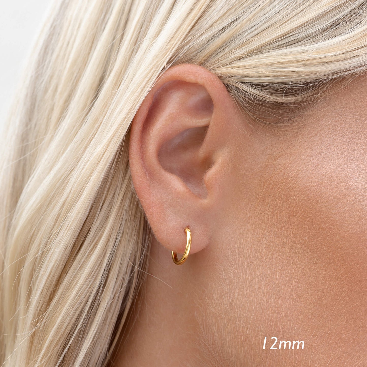 Silver Hoop Earrings Set