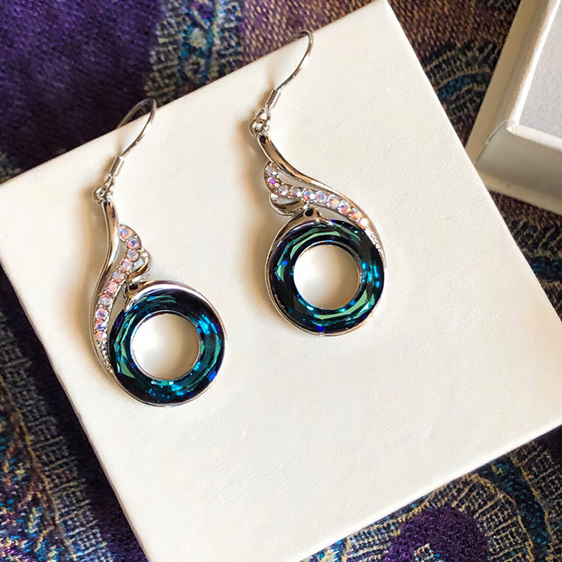 Rise of the Phoenix Blue Earrings