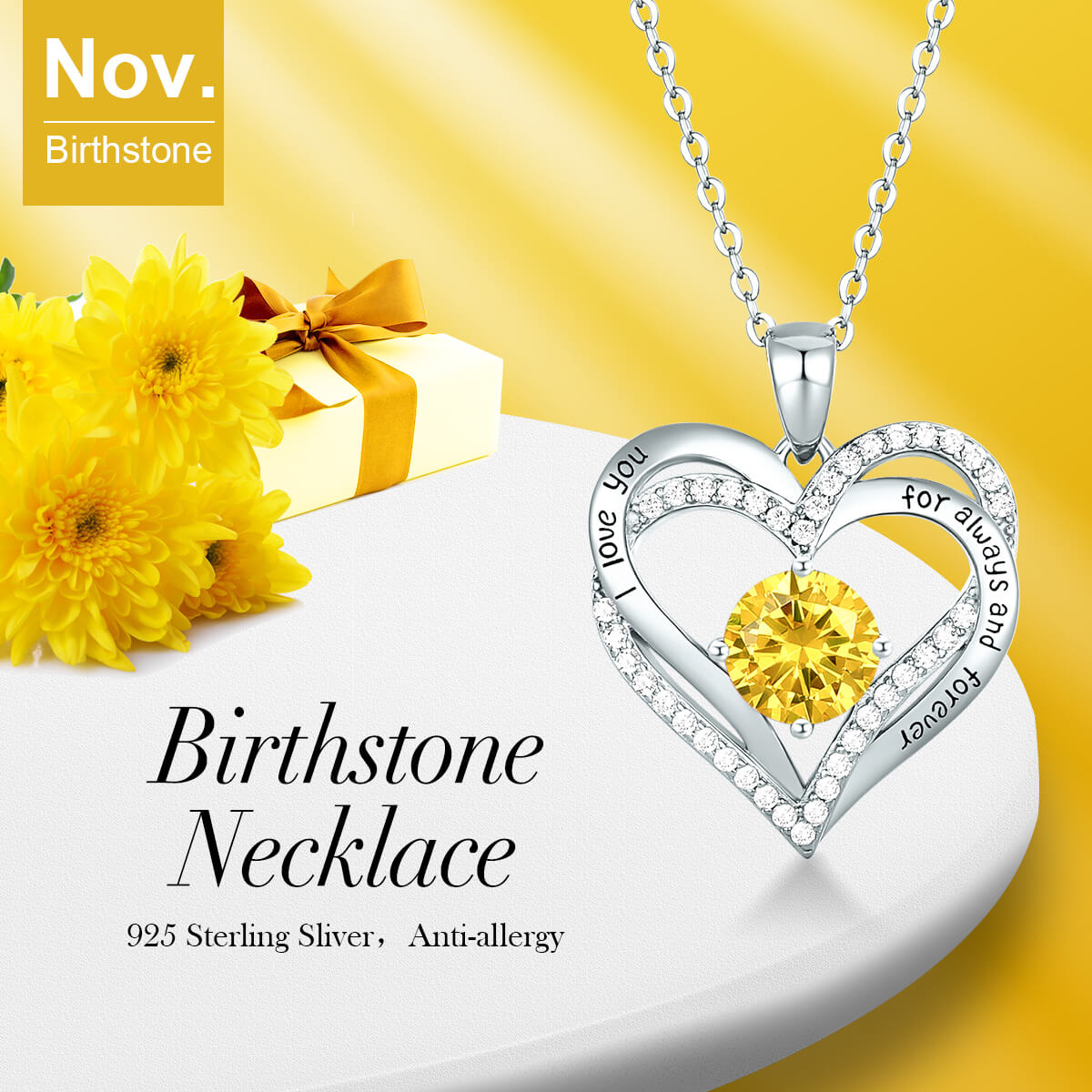 For Always & Forever Birthstone Necklace