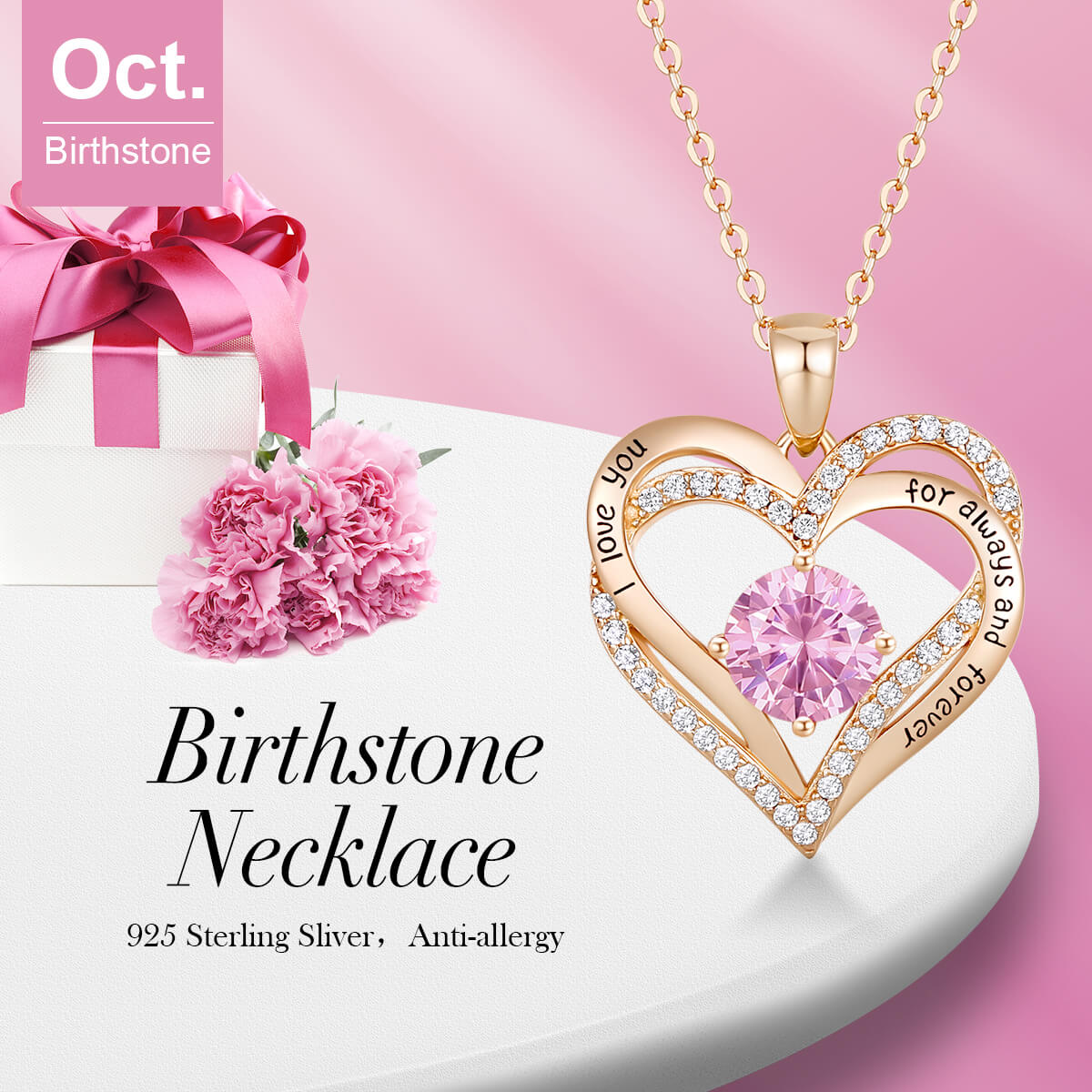 For Always & Forever Birthstone Necklace
