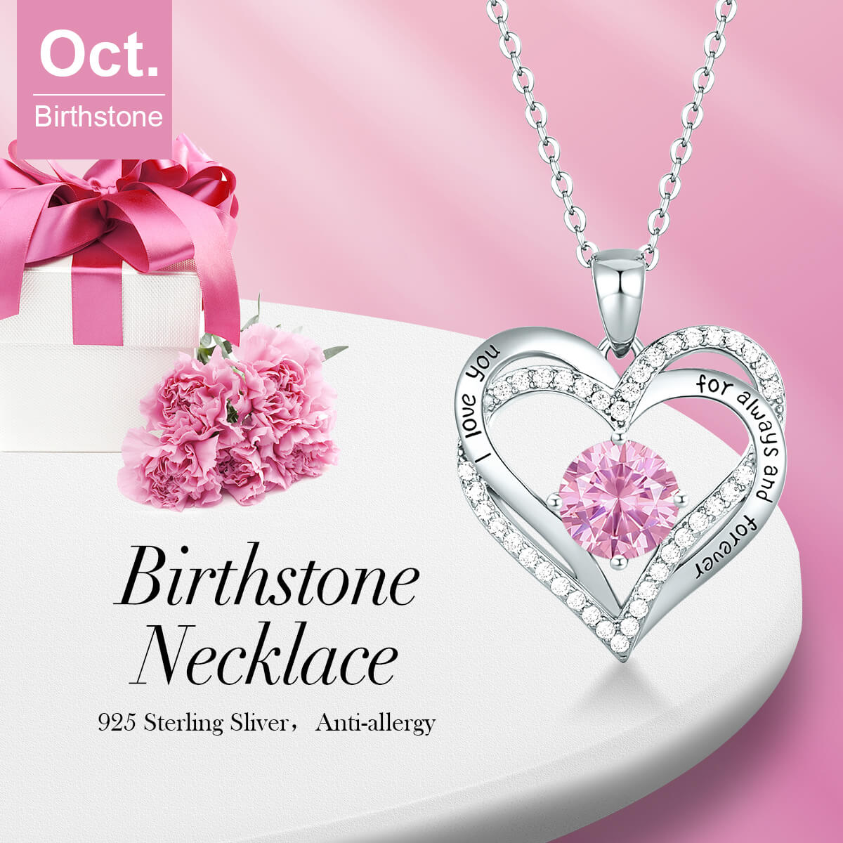 For Always & Forever Birthstone Necklace
