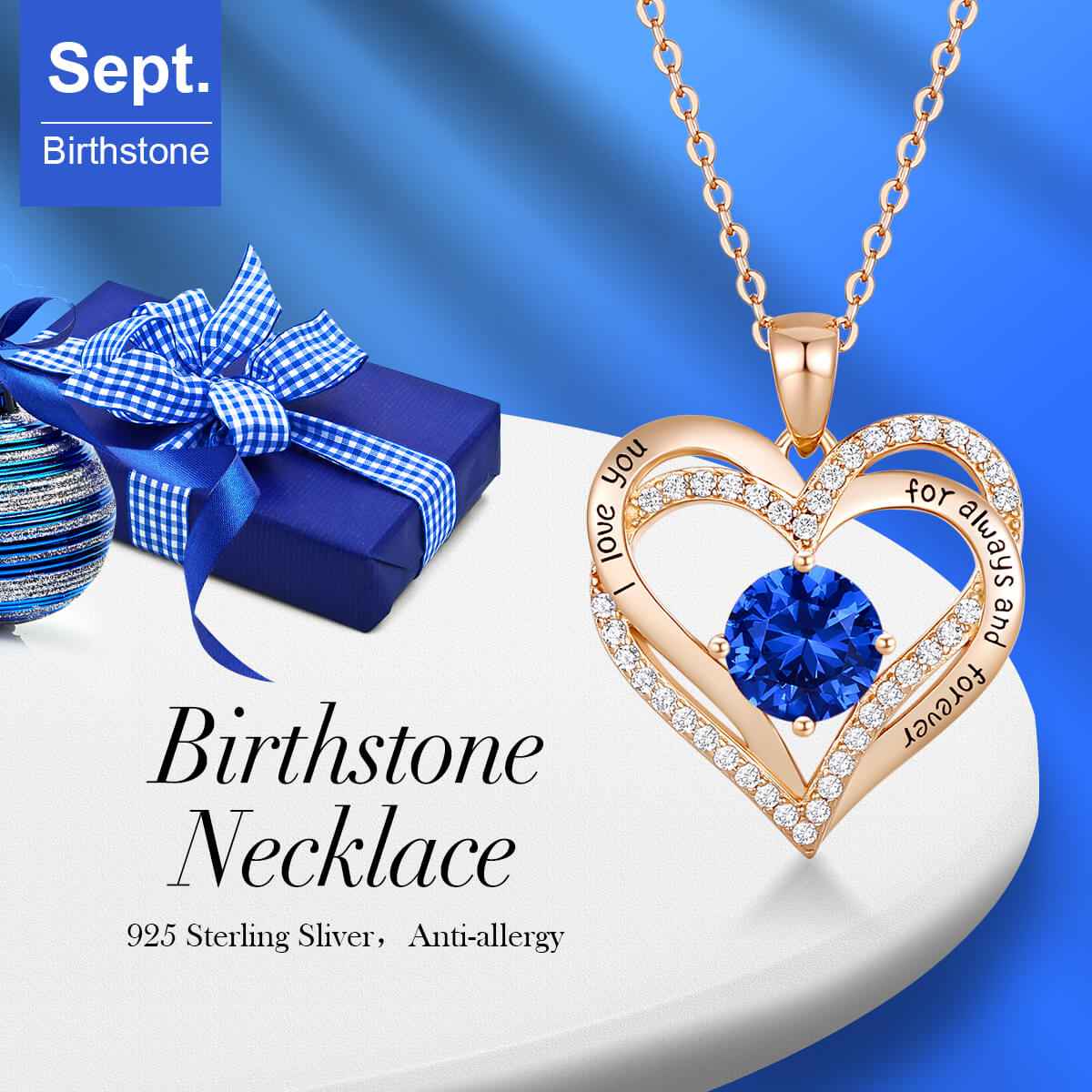 For Always & Forever Birthstone Necklace