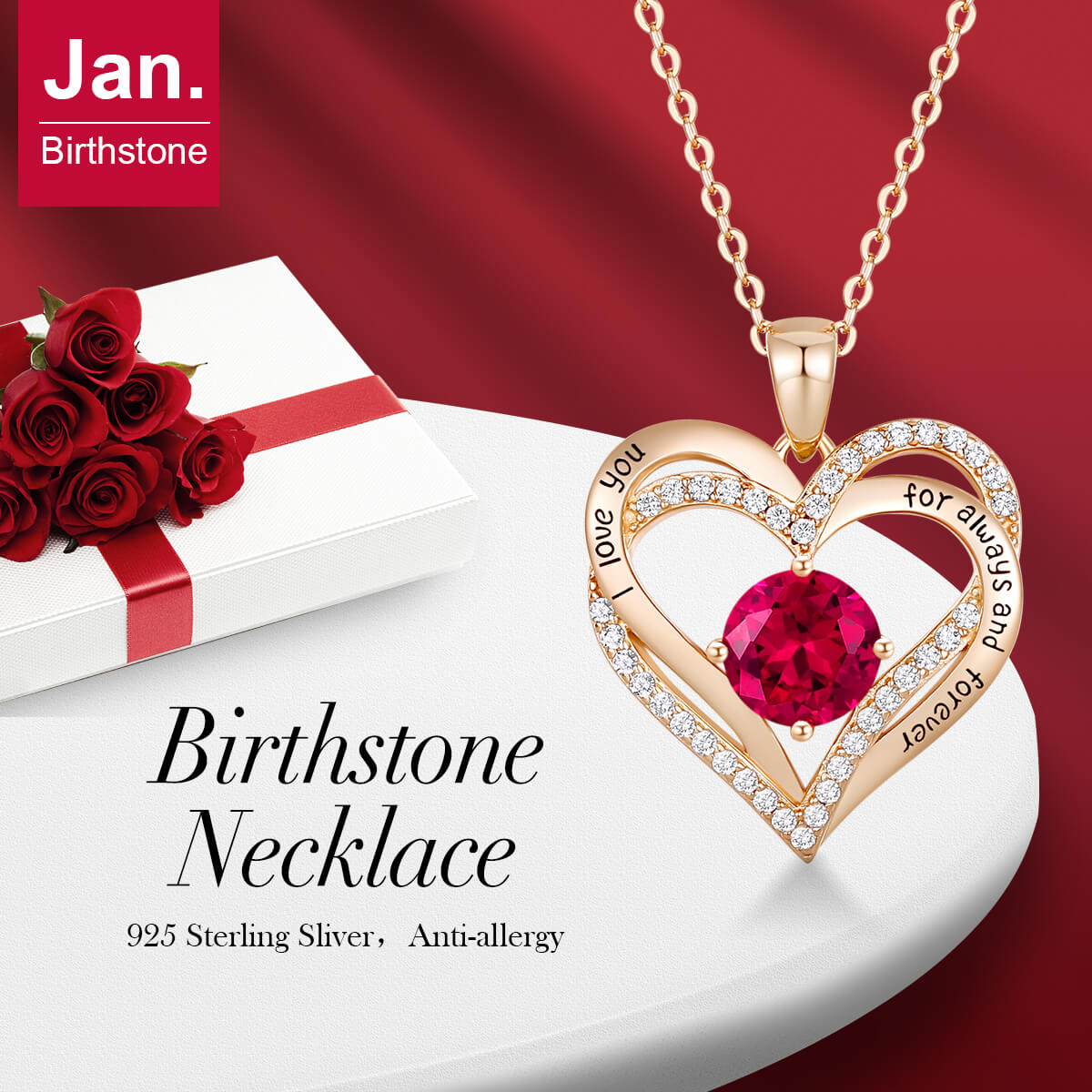 For Always & Forever Birthstone Necklace
