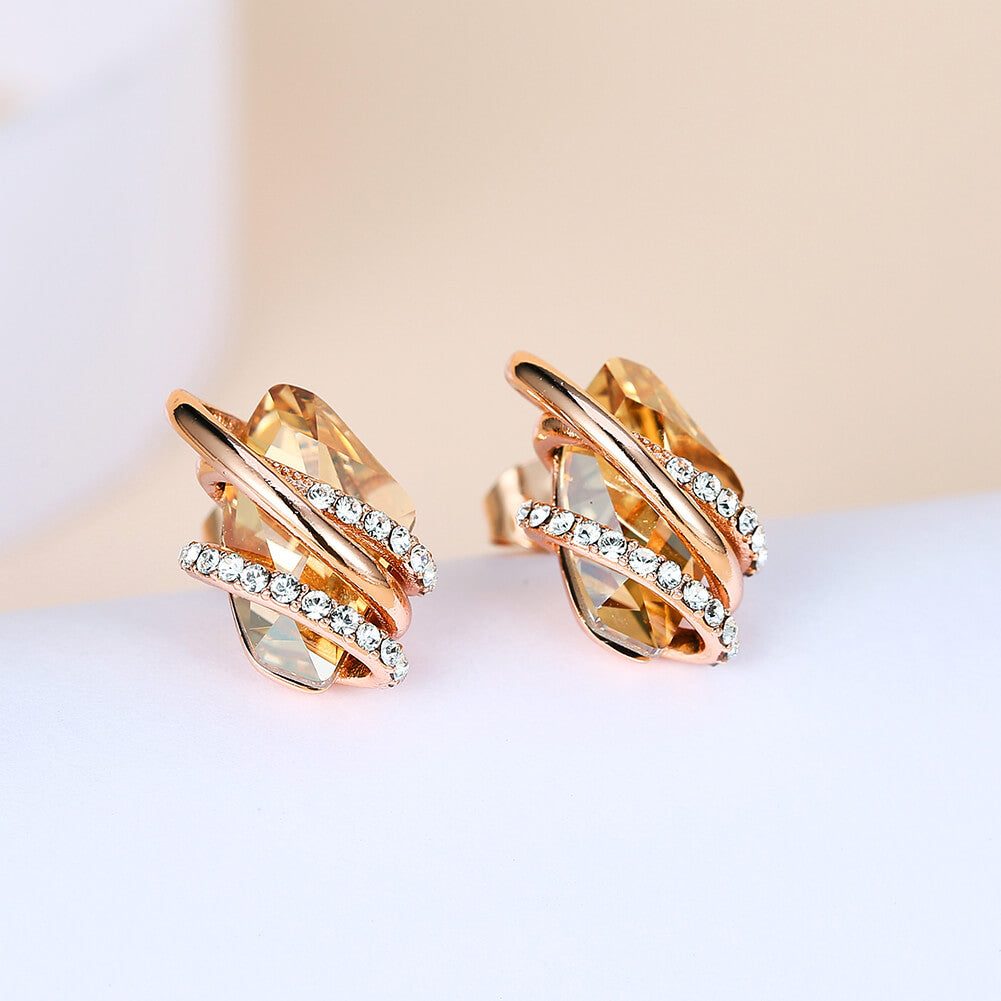 Amber Wish Stone Earrings