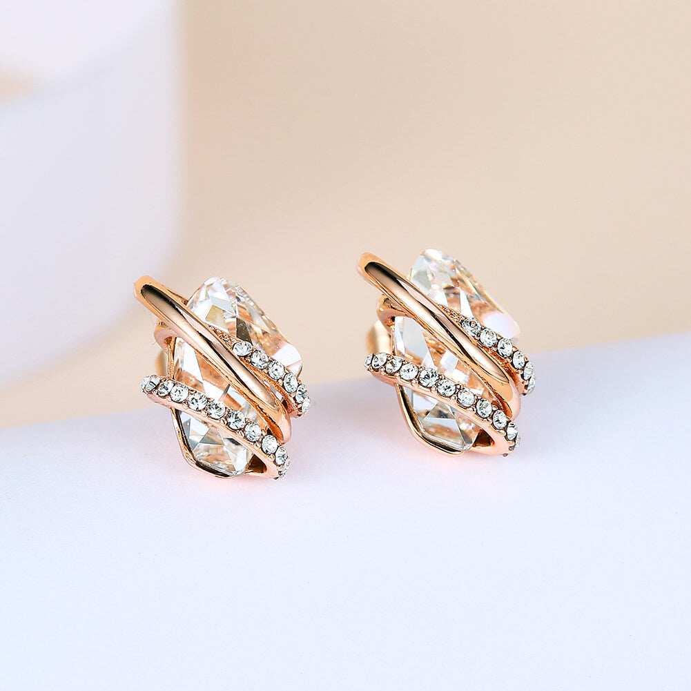 White Wish Stone Earrings