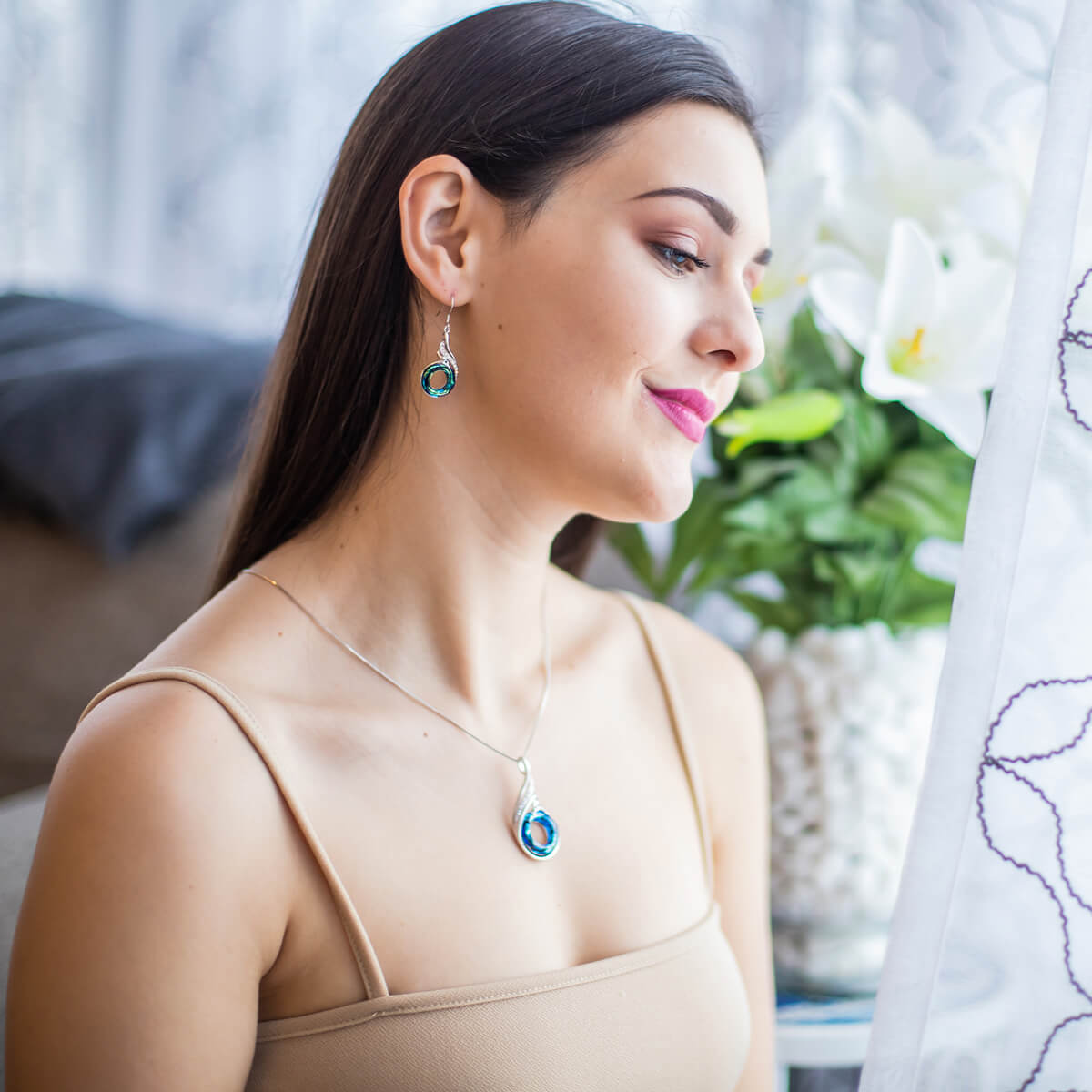 Rise of the Phoenix Blue Earrings