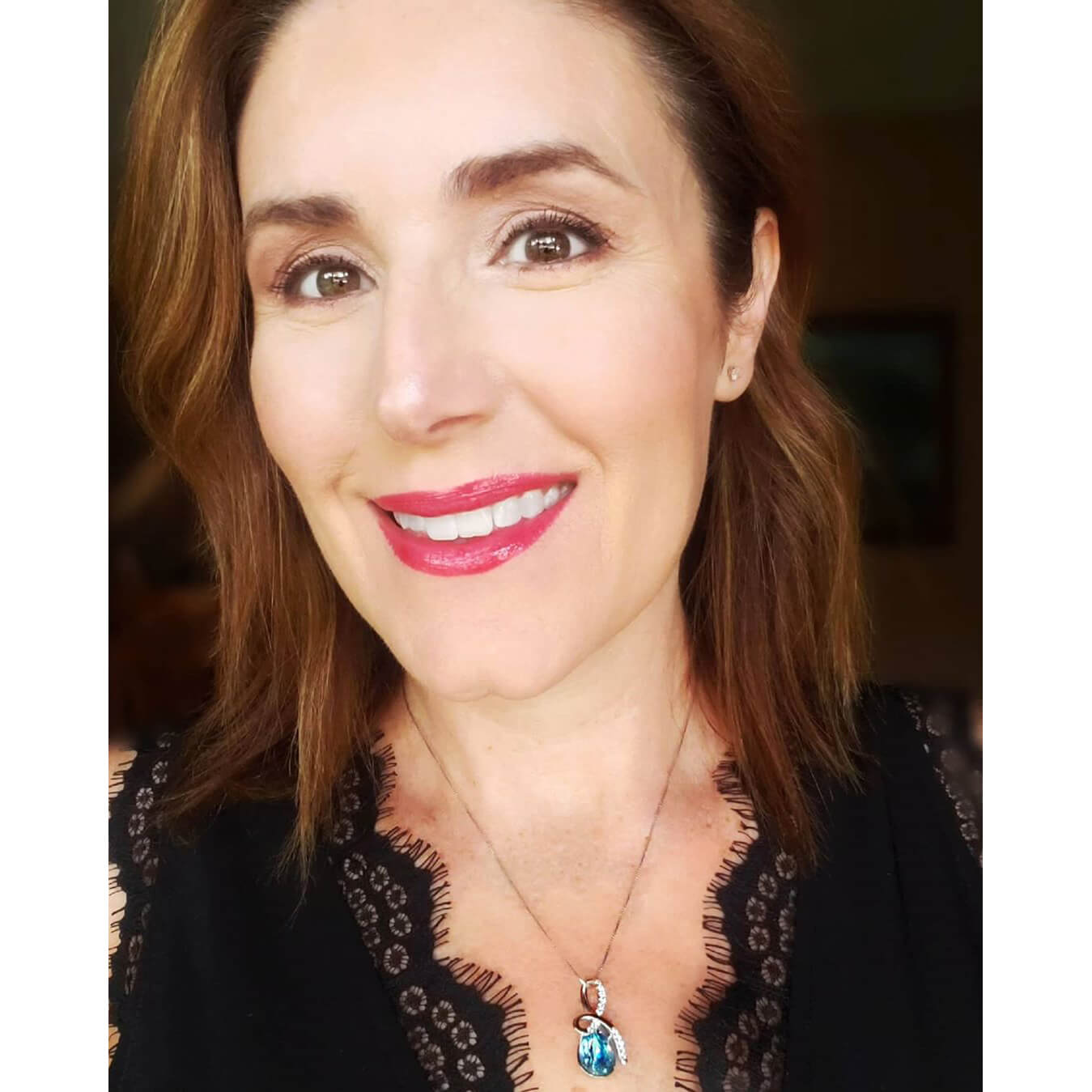 Blue Teardrop Necklace