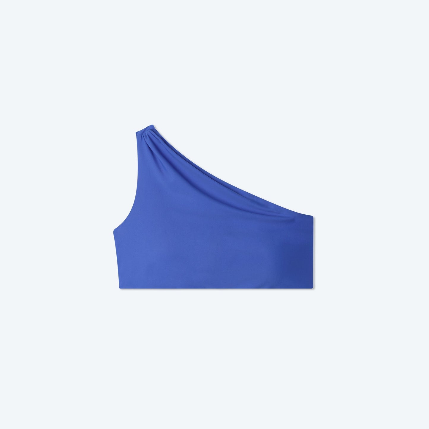 The Ruched Sidestroke Bikini Top - Hydrangea
