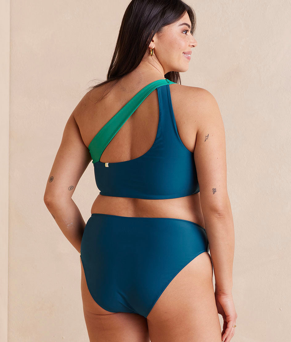 The Sidestroke Bikini Top - Seaglass & Seaweed