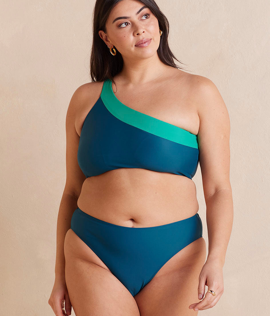 The Sidestroke Bikini Top - Seaglass & Seaweed