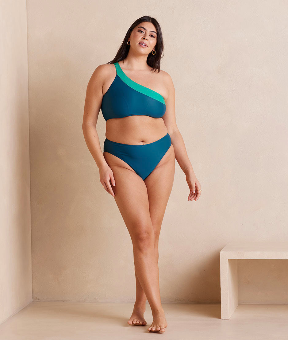 The Sidestroke Bikini Top - Seaglass & Seaweed