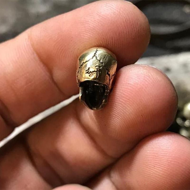 VINTAGE BRASS SKULL PENDANT