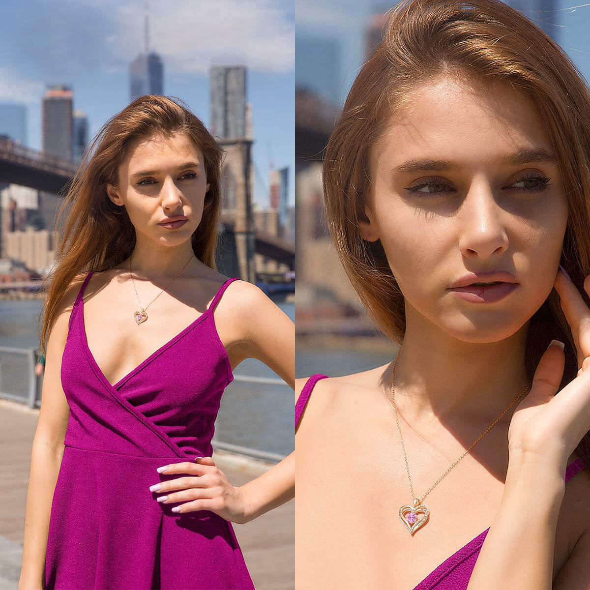 October Rose Gold Birthstone Necklace