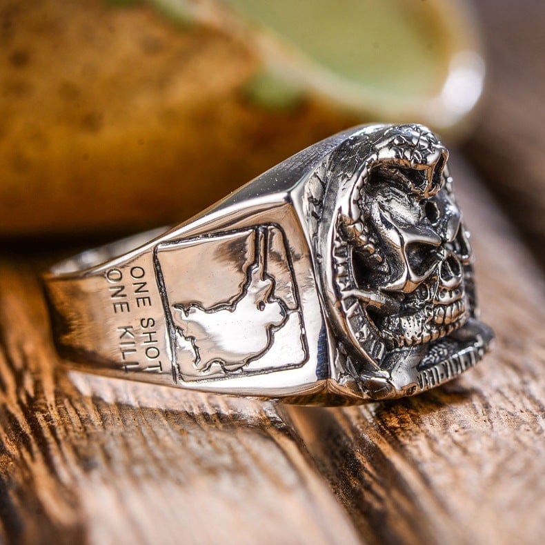 U.S. ARMY SNIPER SILVER RING