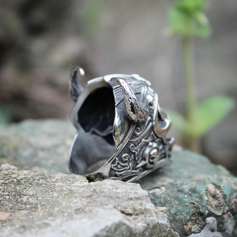 DEVIL SOLDIER SKULL STAINLESS STEEL RING