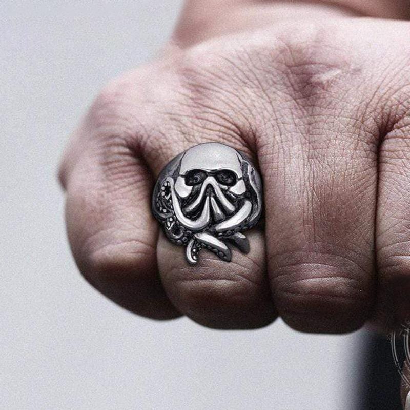 PUNK OCTOPUS SKULL RING