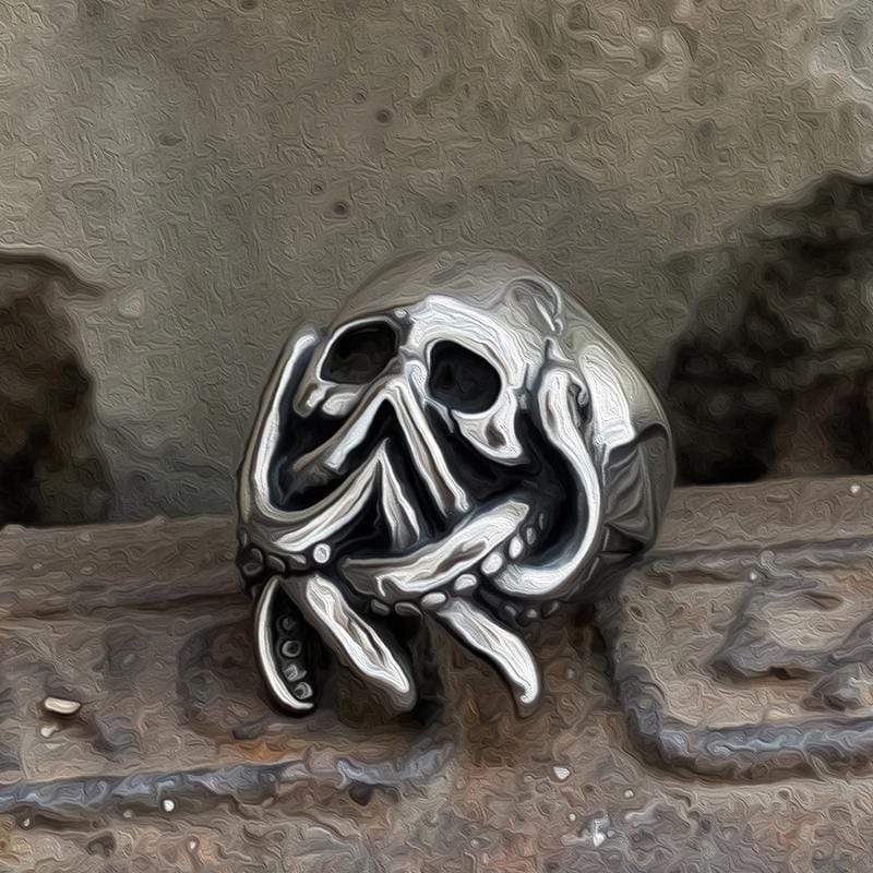 PUNK OCTOPUS SKULL RING