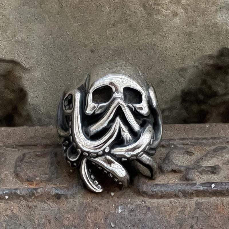 PUNK OCTOPUS SKULL RING
