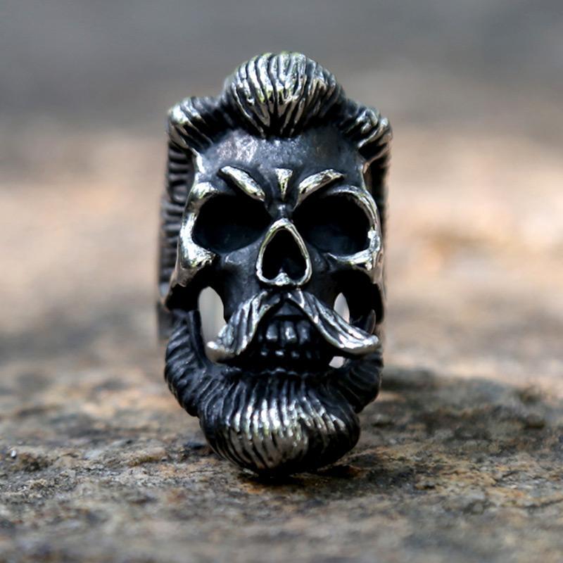 GENTLEMAN STAINLESS STEEL SKULL RING
