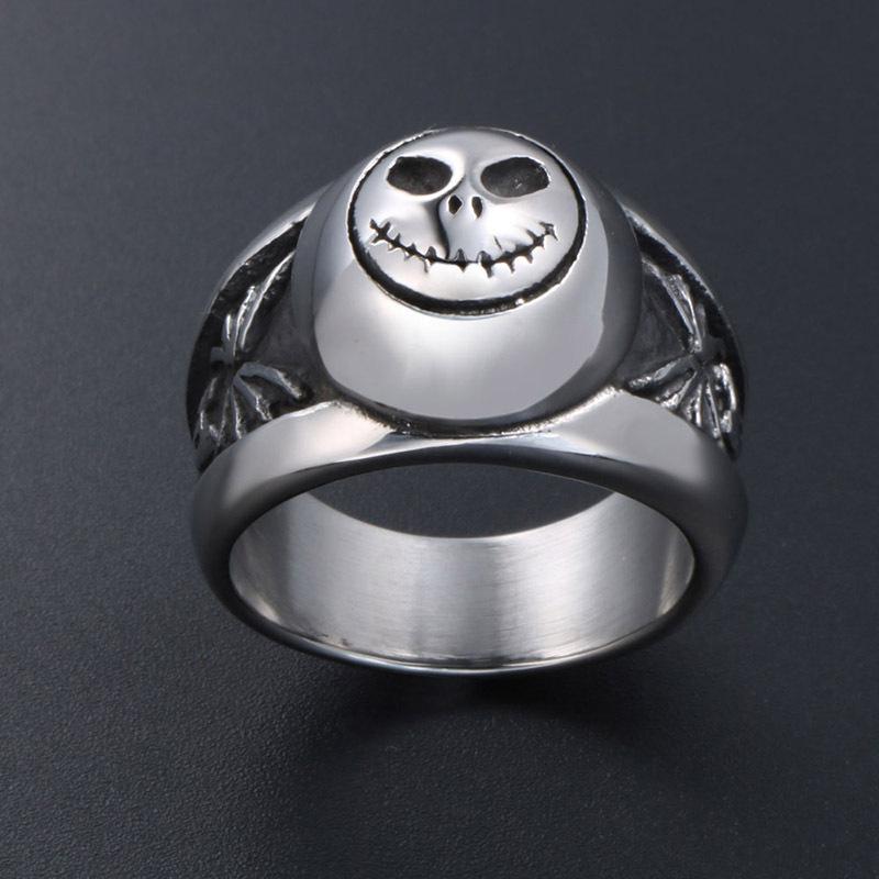 GHOST HEAD STAINLESS STEEL RING