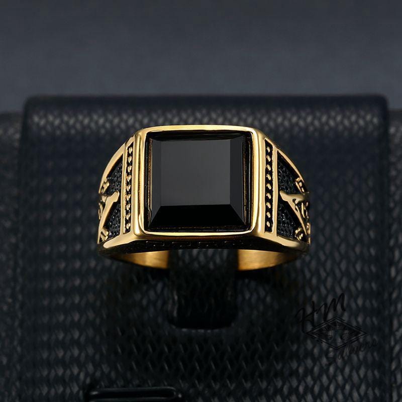 VINTAGE AG STAINLESS STEEL RING