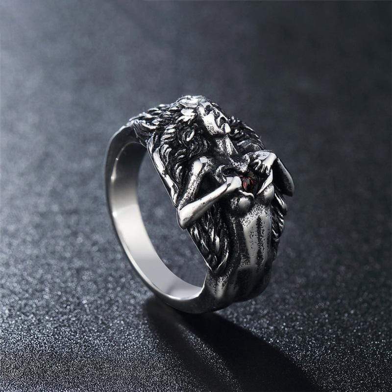 GOTHIC VINTAGE OPEN YOUR HEART STAINLESS STEEL RING