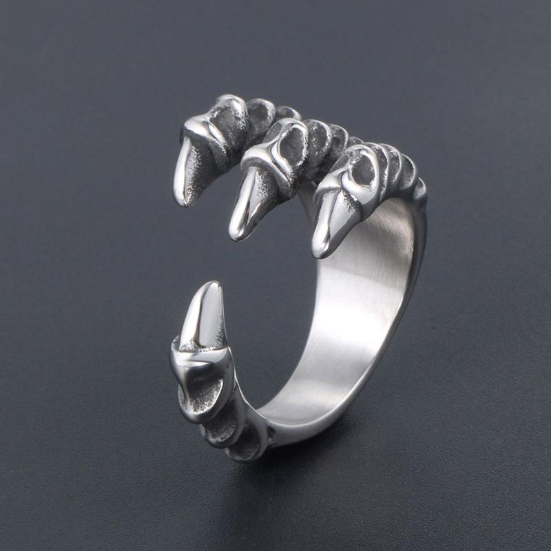 VINTAGE DRAGON CLAW STAINLESS STEEL RING
