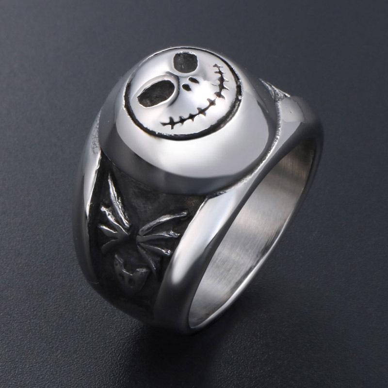 GHOST HEAD STAINLESS STEEL RING