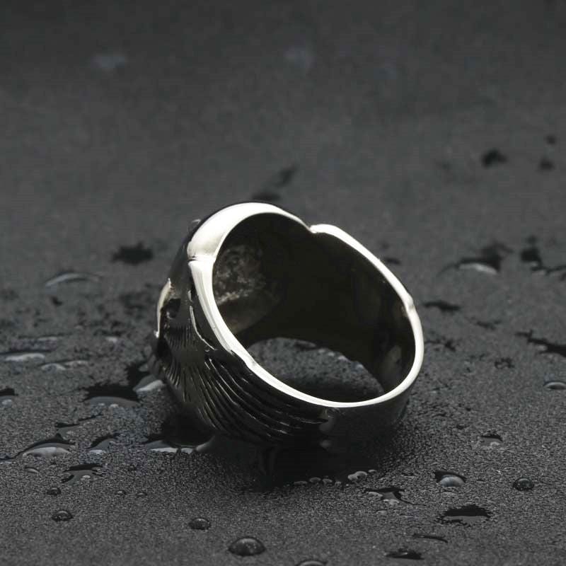 BALD SKULL STAINLESS STEEL RING